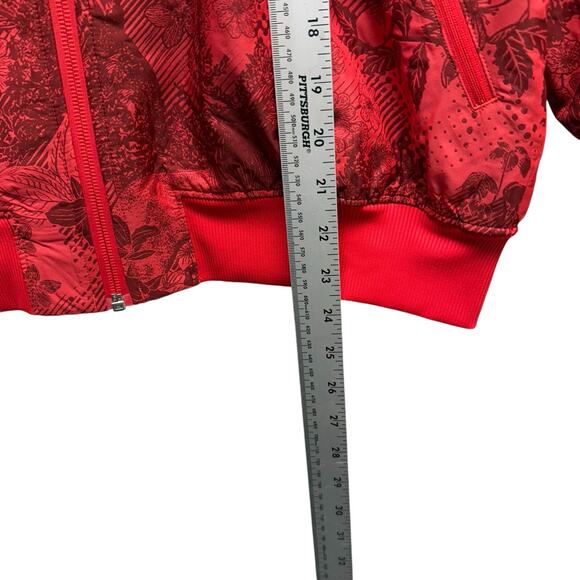 Lululemon Team Canada Women's Vented Jacquard Bomber Jacket Red Size 6 - Picture 10 of 14